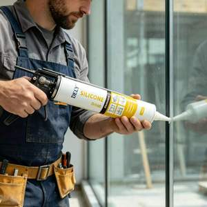 Scellant en silicone durable, imperméable, anti-âge, flexible pour l'installation de panneaux sanitaires, de portes et de fenêtres - Product Image 2