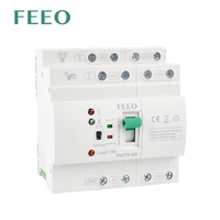 FEEO FWTS-63 63A 4P Contrôleur ATS de transfert automatique Double inversion de puissance Commutation sur rail DIN Générateur 63Amp 4P avec type PC