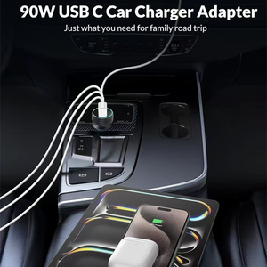 Cargador de Coche de Aleación de Aluminio 4 en 1, Divisor de Encendedor de Cigarrillos para Coche, Carga Rápida USB con Luz LED - Product Image 4