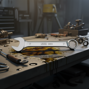 Llave combinada Usag 2850 de 17 mm, métrica, de boca abierta y boca cerrada, para reparación mecánica - Product Image 3