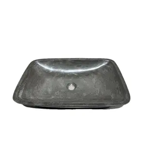 KINGS-WING Lapis Lazuli Marble Rectangular Vessel Sink Size For 60*38*12 Cm For Hotel High Quality Model D12