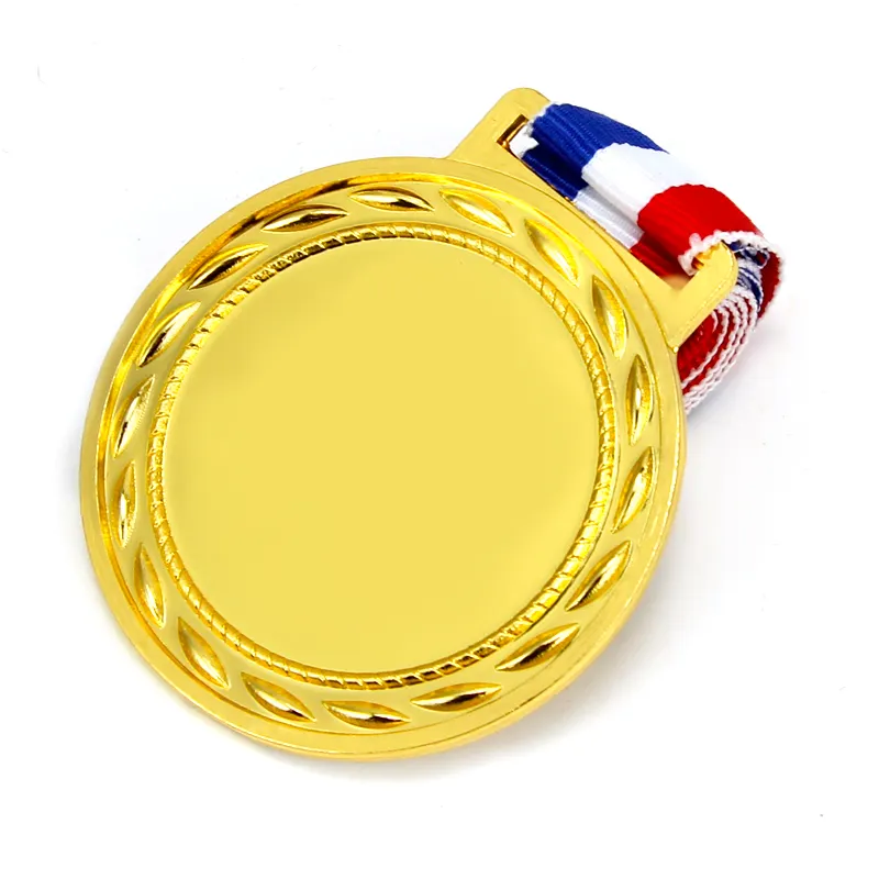 Usine JINZUN personnalisée pas cher prix ODM sur mesure médaille d'or en métal médaille de souvenirs de sports fins avec ruban