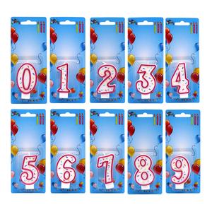 Coloré 0-9 numéro confettis fantaisie anniversaire gâteau bougie joyeux anniversaire décoration pour enfants fêtes maison pâques Ramadan Diwali - Product Image 2