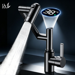 <span class=keywords><strong>Rubinetto</strong></span> OEM Moderno con Display Digitale Intelligente, Filtro Anti-Schizzi <span class=keywords><strong>Rotante</strong></span> a <span class=keywords><strong>1080</strong></span>°, Braccio Robotico, Girevole a 360 <span class=keywords><strong>Gradi</strong></span>, Estensibile per Lavabo - Product Image 1