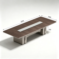 Table de conférence moderne en bois massif multifonctionnelle et durable pour le bureau, l'école, l'hôpital