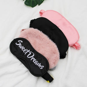 Masques pour les yeux de sommeil en soie double face de luxe réglables Soins de la peau anti-âge avec masque pour les yeux en coton de soie de mûrier pur 100% respirant - Product Image 2