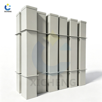 Fabrication de conduites en PP/PVC sur mesure, conduite d'air rectangulaire en polypropylène anti-corrosion pour les émissions de gaz d'échappement industriels, conduite en PP