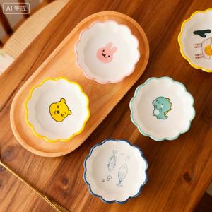 Ceramic <b>Baking</b> Bowl Creative Cute Animal Bowl with Cute Animals Pattern Porcelain Salad Dessert Bowl - Product Image 3