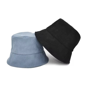 Custom Logo Corduroy Fisherman Hat Women's Autumn Winter Warm Breathable <b>Large</b> Brim Sunshade Foldable Small Batch Casual Cap - Product Image 2