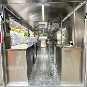 European Style Coffee Catering Trailer with CE Certificate Street Mobile Food Vendor Vintage Food Truck Towable Food Trailer - Product Image 5