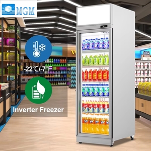 Refrigerador Vertical Personalizable de Bajo Consumo con Luz LED, Refrigerador de Una Puerta para Cantinas, Refrigerador de Exhibición C - Product Image 1