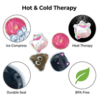 Compresse de gel personnalisée super mignonne en forme de dessin animé, avec perles de gel, pour compresses chaudes et froides, soulagement de la douleur pour toutes les parties du corps