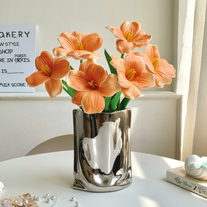 Bouquet de fleurs artificielles en PU en forme de tulipes pour la décoration de la maison et du salon, ornements floraux, livraison directe transfrontalière - Product Image 3