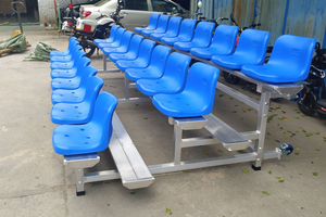 Fixed Aluminum Alloy Portable Lightweight Ergonomic Indoor Outdoor Stage Platform Bleachers 15 Rows X 15' (4.6m) Capacity 42 - Product Image 6