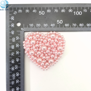 Applique en tissu brodé pour chaussures, perles roses en forme de cœur, fabrication artisanale, personnalisable en usine - Product Image 4