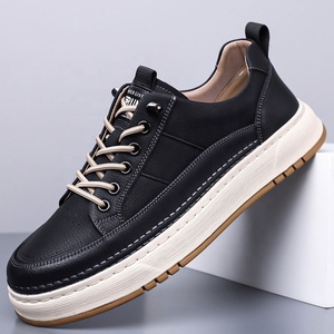 Men's Chunky Board <b>Shoes</b> Square Toe Microfiber Lace-Up Rubber Outsole EVA Midsole All Seasons Casual Wear - Product Image 2