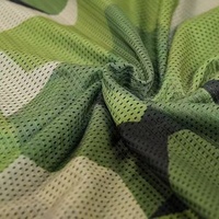Tissu en maille camouflage forestier suédois 160 g/m² en polyester léger imprimé antistatique pour masque tactique et écharpe