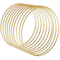 BUFAN Anneaux attrape-rêves modernes en fer, cercles en feuille d'or, créations en macramé, fournitures artisanales pour Thanksgiving