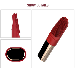 Système de nettoyage sonique de luxe rouge et or, rechargeable par USB, offre des résultats de nettoyage en profondeur de qualité professionnelle - Product Image 4
