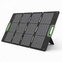 Kit de panneaux solaires USB-C pour le camping en plein air, sac de transport, chargeur 200W, pliable, ETFE, efficacité 22,5%, noir, 36 cellules, 19,8V