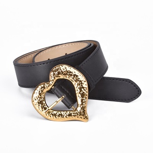 Cinturones <span class=keywords><strong>de</strong></span> <span class=keywords><strong>Cuero</strong></span> Vacuno Vintage para <span class=keywords><strong>Mujer</strong></span> Big Buckle Love Agio, para Vestidos y Pantalones - Product Image 3