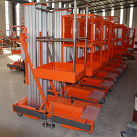 Plate-forme hydraulique de travail aérien d'ascenseur de mât d'alliage d'aluminium simple