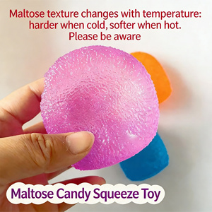 New <b>Squeeze</b> Sensory Toys Glowing Relief Squishy Fidget Toys Decompressed Funny Glitter Colorful Ice Cubes Stress <b>Balls</b> for Kids - Product Image 2
