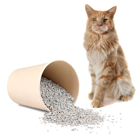 Pasir Kucing Bentonit Premium Daya Gumpal Kuat Rendah Debu Pengendalian Bau Cepat Sangat Menyerap Bentuk Bulat 1kg
