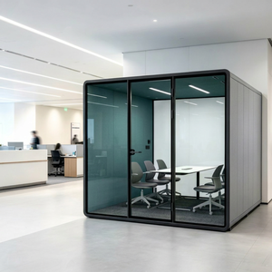 1. Factory Direct Office Pod 6 People Sound Insulation Meeting Pod Freestanding Acoustic Booth For Commercial Office Project - Product Image 1
