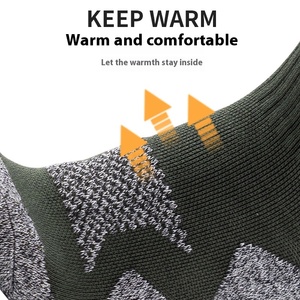 Para <span class=keywords><strong>Amazon</strong></span> Merino <span class=keywords><strong>lana</strong></span> esquí y snowboard sobre la rodilla calcetines de rendimiento cálido deportes al aire libre equipo alto invierno con logotipo de cuerpo - Product Image 4