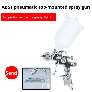 Pistolet à air comprimé à haute atomisation en acier inoxydable authentique ABST Automotive, outil de peinture industriel pour meubles - Product Image 6