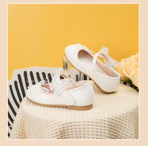 Zapatos Mary Jane para Niña, con Lazo, Estilo Princesa, Suela Suave, Blancos, para Vestir, Zapatos Infantiles - Product Image 5