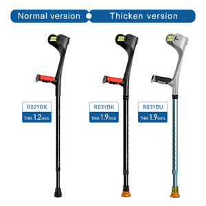 R02-03 # A # медицинский высококачественный PP + TPR Grip нормальная версия смелая и утолщенная версия поддерживающие руки регулируемые колено костыли - Product Image 2