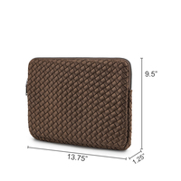Nouvelle conception, housse pour ordinateur portable en néoprène tissé, sac personnalisé avec logo, style moderne, durable, portable, pour ordinateurs portables de 14, 15, 17, 19 pouces
