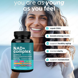 Integratore in Capsule di Nicotinamide Riboside NAD+ alle Erbe Personalizzabile all'Ingrosso per Energia e Concentrazione con Resveratrolo e <span class=keywords><strong>Quercetina</strong></span> - 60 Capsule per Adulti - Product Image 1