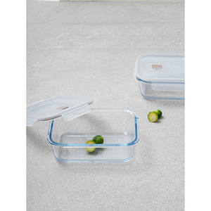 Neo-Flam Neo-Vent Rectangle 1.4L Boîtes de rangement adaptées aux enfants pour la maison Cuisine Emballage alimentaire et récipient de stockage - Product Image 1