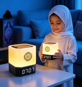 Islamic Quran Speaker With LED Light Touch Control Bluetooth Rechargeable Azan <b>Clock</b> Muslim Gift - Product Image 1