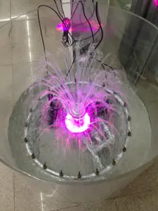 Fontaine d'eau portable en acier inoxydable, pour l'intérieur, m, pour un jardin, éclairage LED