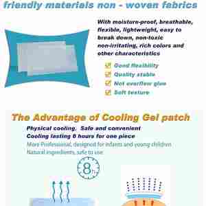 20個のフィーバー冷却ゲルパッチ8時間冷却額ストリップ冷却ゲルシート犬の足の赤ちゃんのための子供大人の安心 - Product Image 4