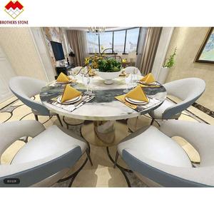 الحديثة تصميم جولة قرص من الرخام للمنضدة التعشيش القهوة الجدول الأخضر الرخام طاولة الطعام لتناول العشاء غرفة - Product Image 2