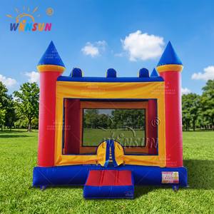 WINSUN Castillo Inflable Grande Rojo y Azul Estilo Paralelo, Trampolín Inflable Combinado - Product Image 1