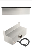 Nouveau design en acier inoxydable 304/316 LED mur cascade fontaine jardin décoratif cascade descente d'eau pour piscines
