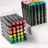 XinyiArt – ensemble de marqueurs professionnels à l'alcool à double pointe, 168 couleurs, pour artistes, croquis d'art, livres de coloriage, peinture