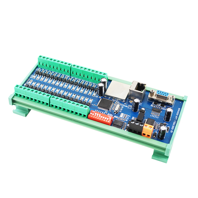 Huaqingjun 32-Channel RS485 232 Ethernet Digital Input Module Data Acquisition Modbus RTU/TCP DI Board for Switch