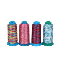 Benang Jahit Poliester Ramah Lingkungan Tex 30 Tex 60 Tex 80 20/2 20/3 40/2 Multiwarna Pelangi Benang Jahit Industri