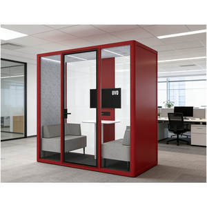 Graki SL Modell Moderne Aluminium-Legierung Modulare Besprechungskabine Sofa-Bett Stauraum 2-Personen-Konferenzraum Lärmreduzierung Exzellent - Product Image 1