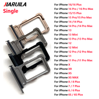Tiroir de Carte SIM Unique pour iPhone 17 16 15 14 Plus 13 12 Mini 11 Pro X XR XS Max 8 7 6S 6 Plus Support de Carte SIM Pièces Détachées de Téléphone