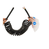 Câble d'alimentation spiralé rétractable 8 broches 300V ROUSHENG de qualité supérieure, conducteur en cuivre 4-5 brins, isolation PE, haute élasticité