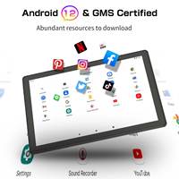 Tablette Android 14 Pritom B10-M10 WiFi 10,1 pouces, écran tactile capacitif, 6 Go de RAM, 64 Go de ROM, batterie 6000 mAh avec étui, tablette PC