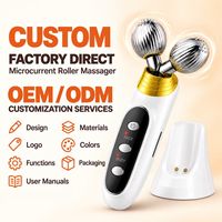 Masseur facial à double rouleau KKS-147 personnalisé en gros, tête réglable à 70 degrés, rechargeable, pour raffermir la peau